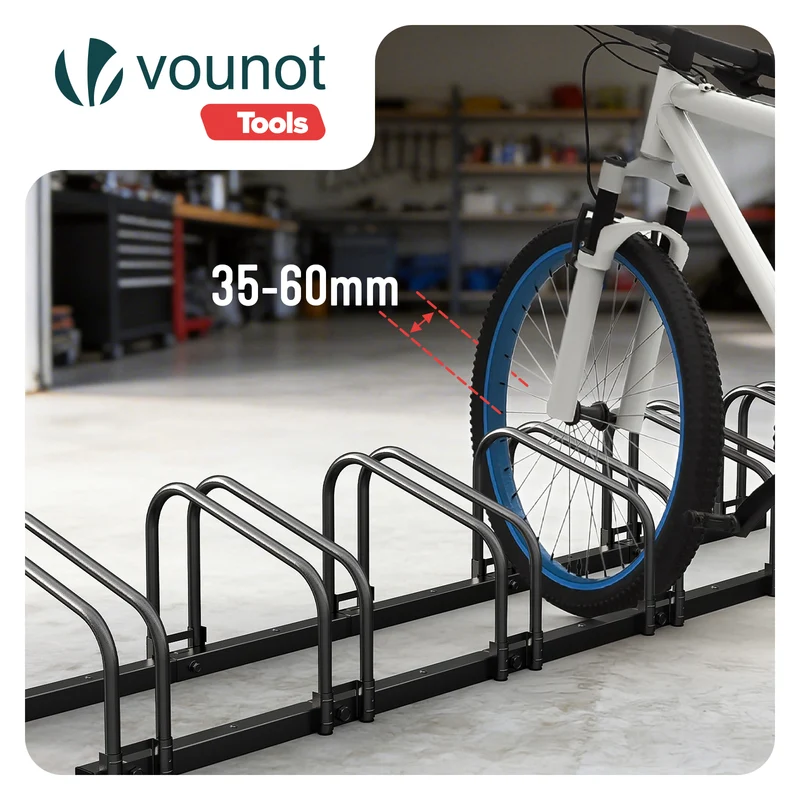 Ratelier range velo acier mural et sol 4 vélos Noir