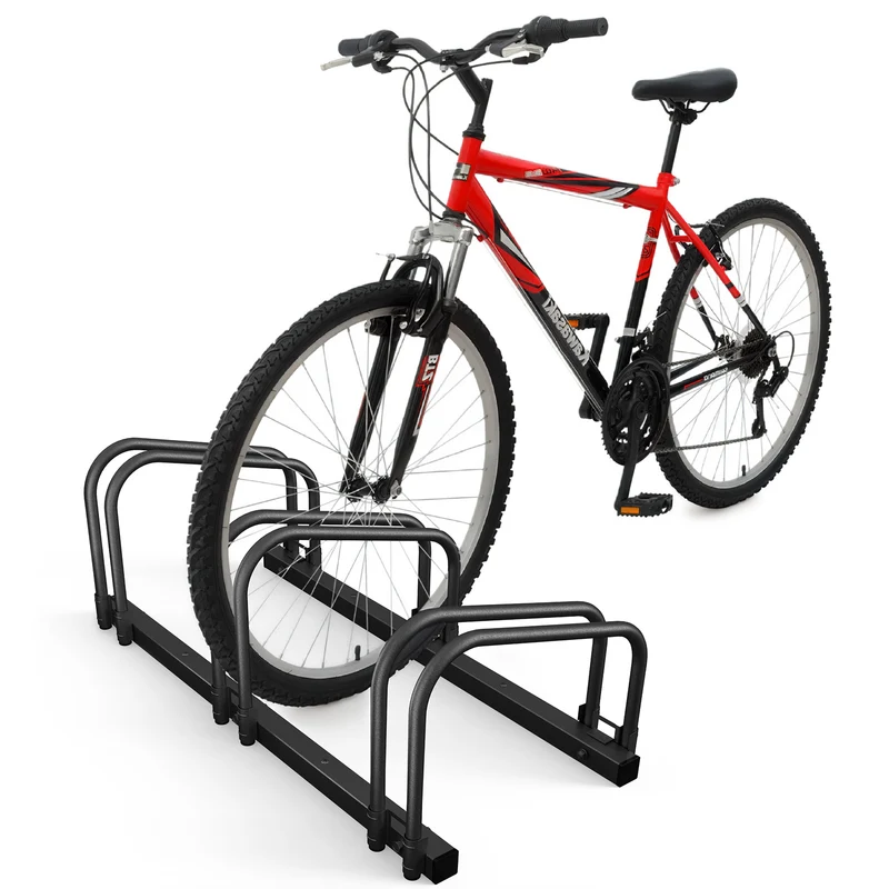 Ratelier range velo acier mural et sol 3 vélos Noir