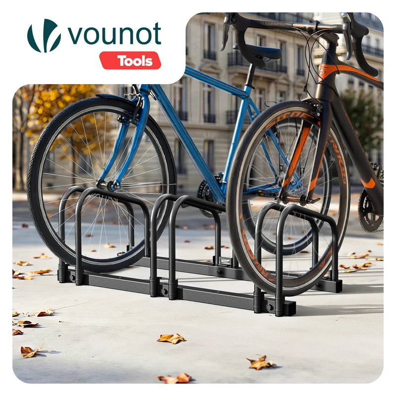 Ratelier range velo acier mural et sol 3 vélos Noir