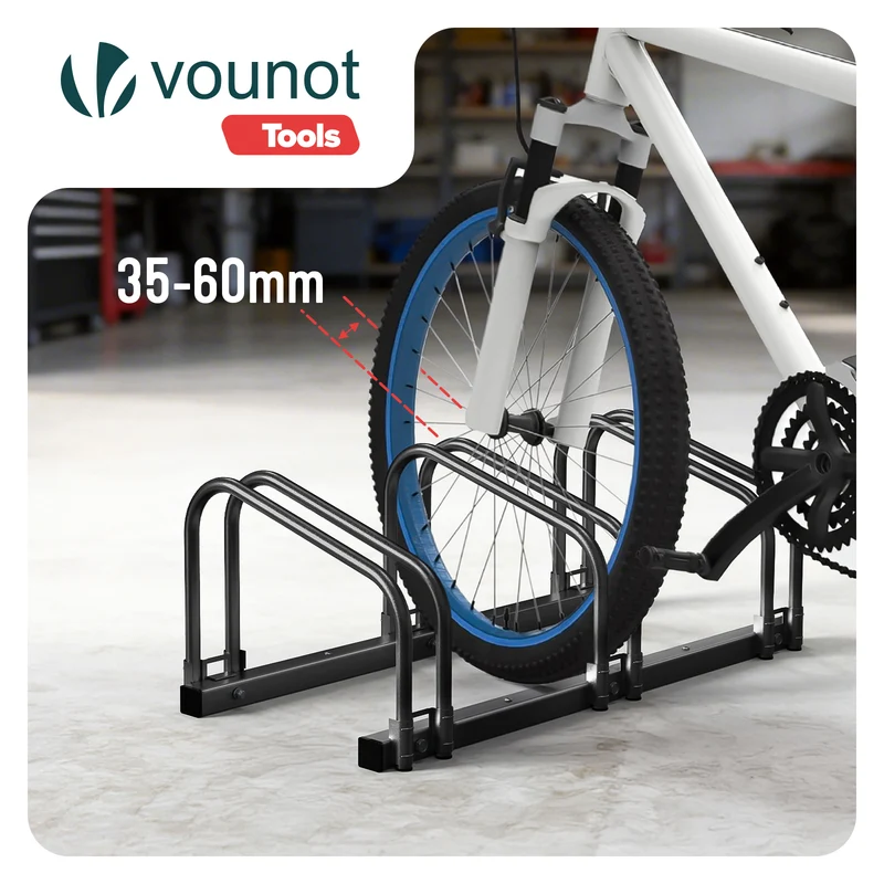 Ratelier range velo acier mural et sol 3 vélos Noir