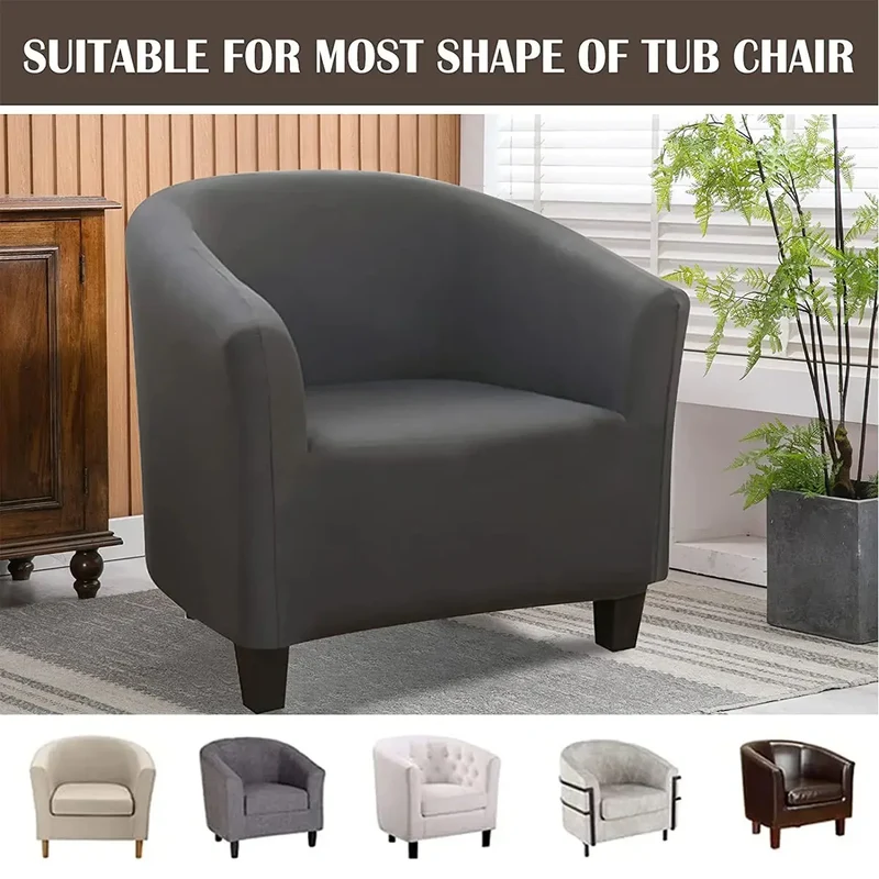 Housse Fauteuil Club Polyester Anti-Dérapante LUMIRO