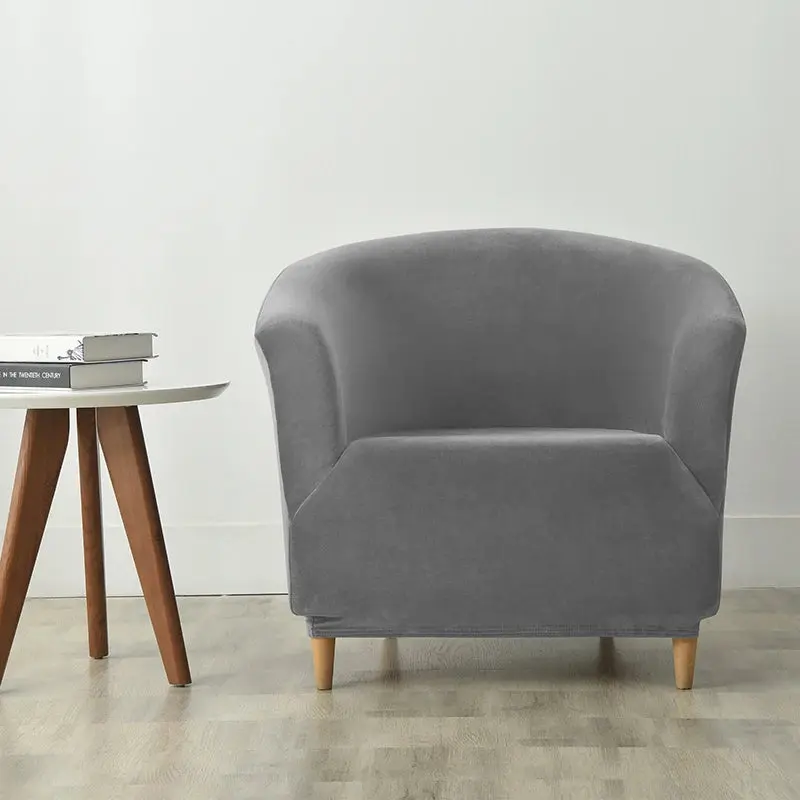 Housse Fauteuil Club Velours Anti-Gliss COVIA