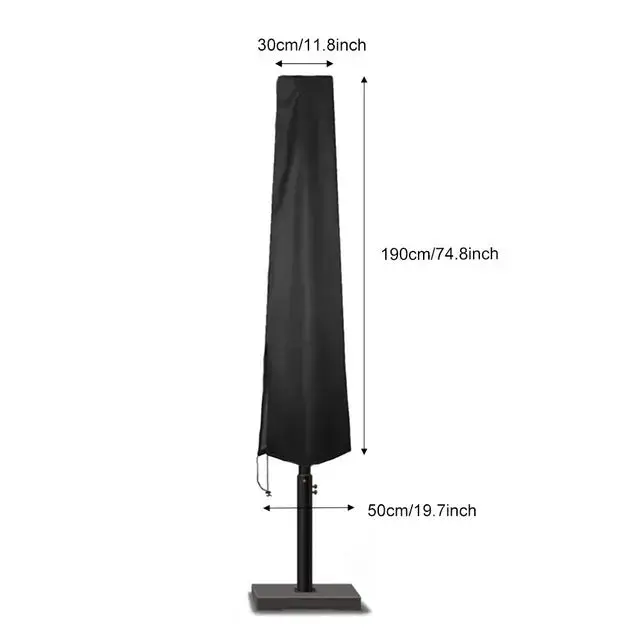 Housse Parasol Imperméable Noir PARAPLUV