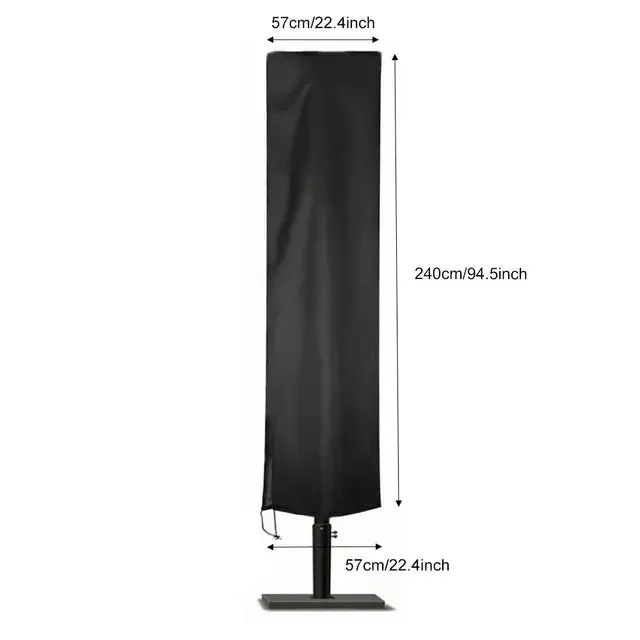 Housse Parasol Imperméable Noir PARAPLUV