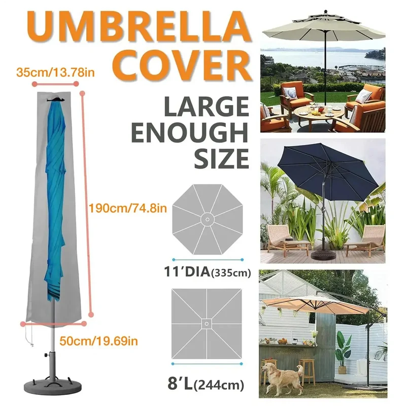 Housse Parasol Imperméable ZIPTA