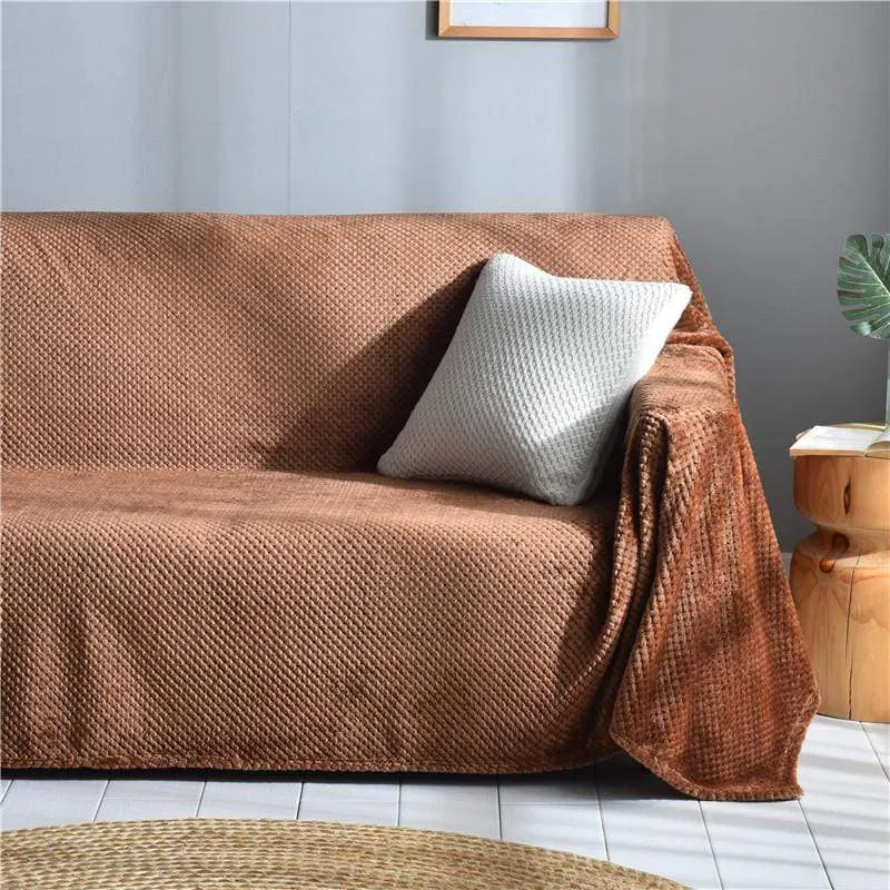 Plaid Canapé Polyester Texturé QUILIS