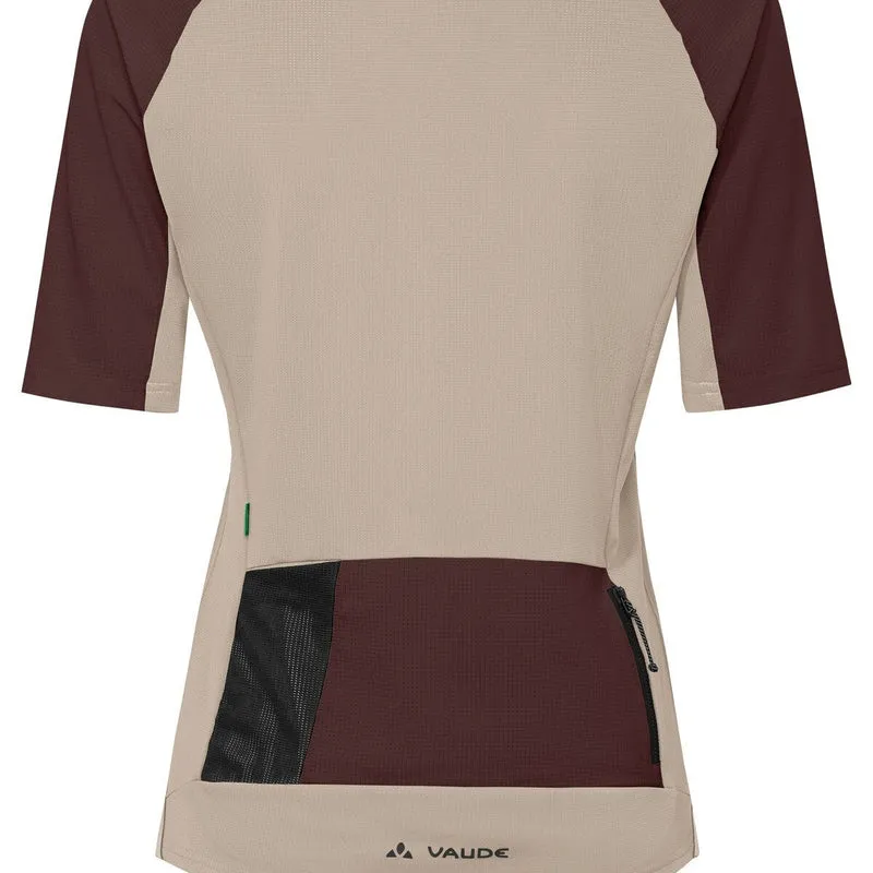 T Shirt gravel femme avec poches arrières Vaude Kuro II