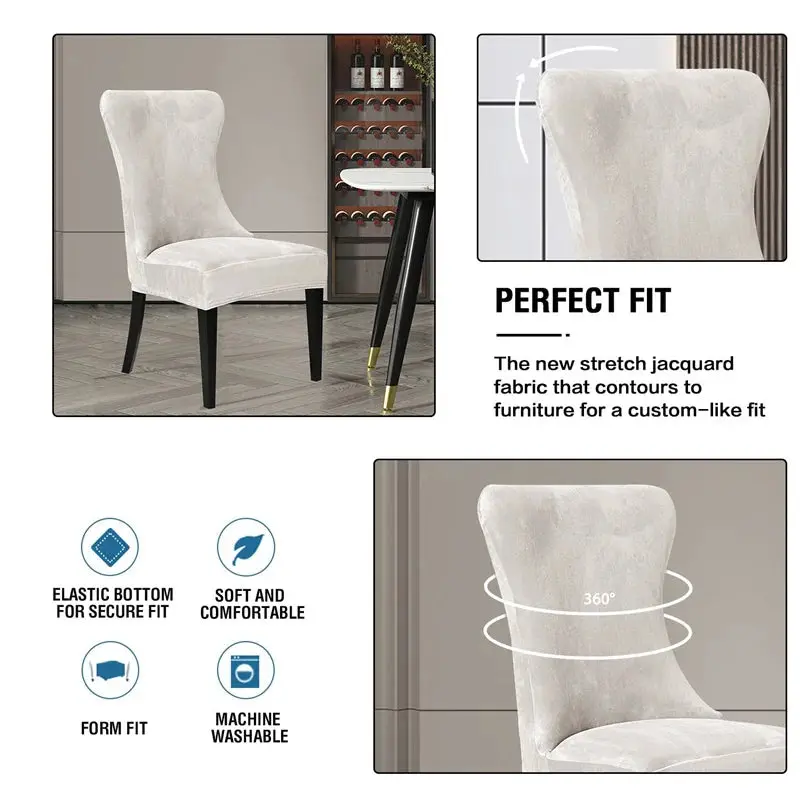 Housse Chaise Velours Doux YUKANA