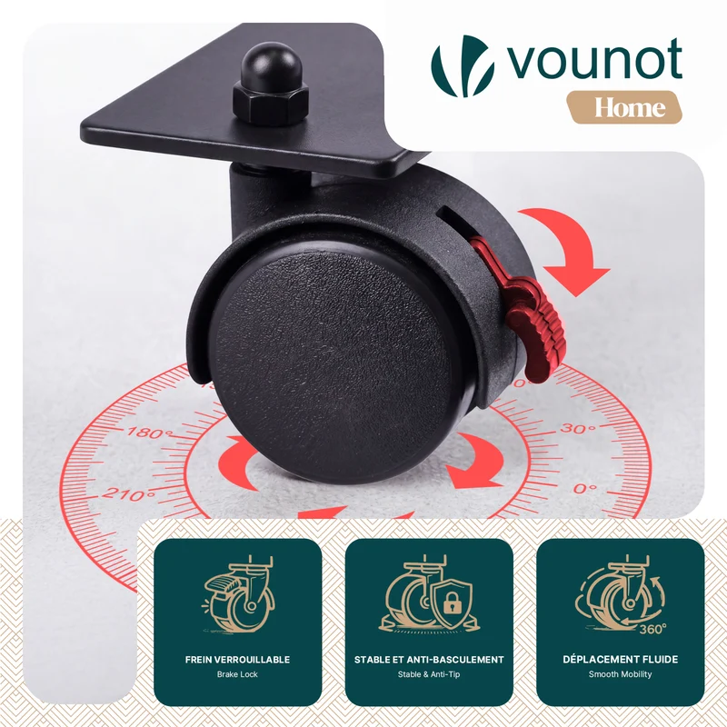Paravent interieur separateur avec roue 6 panneaux autoportant pliable 340 x 30 x 171 cm Anthracite