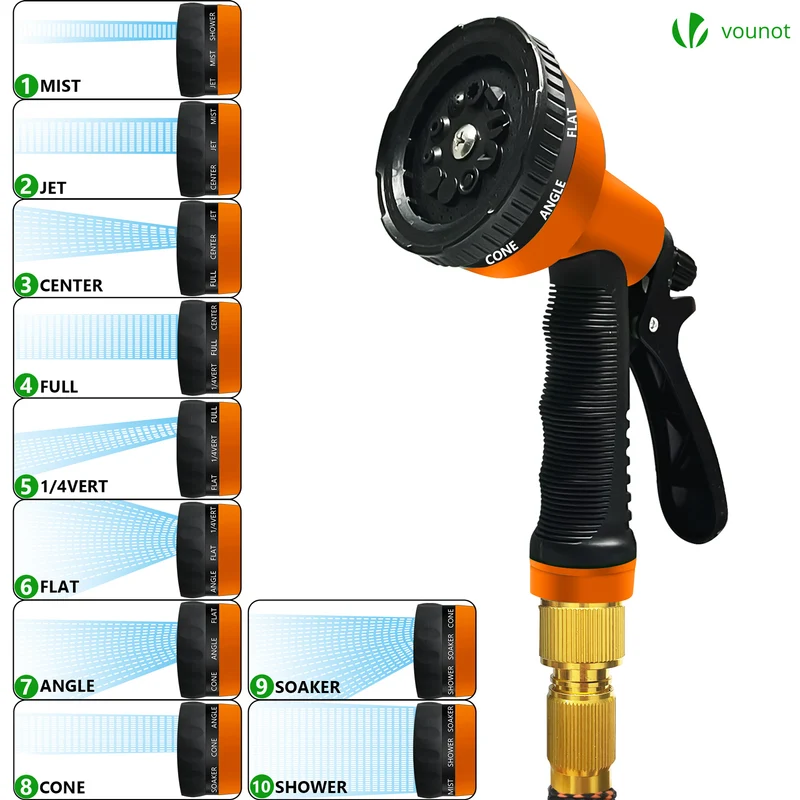 Tuyau d’Arrosage Extensible 30m Renforce avec Accessoires orange