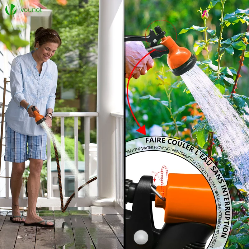 Tuyau d’Arrosage Extensible 30m Renforce avec Accessoires orange