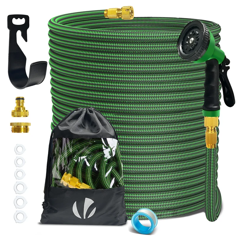 Tuyau d’Arrosage Extensible 45m Renforce avec Accessoires vert