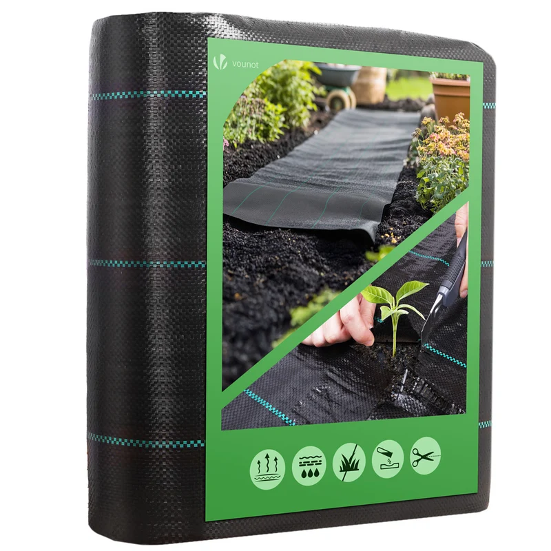 Toile de paillage contre les mauvaises herbes 10Mx1M Anti-UV 100g/m2