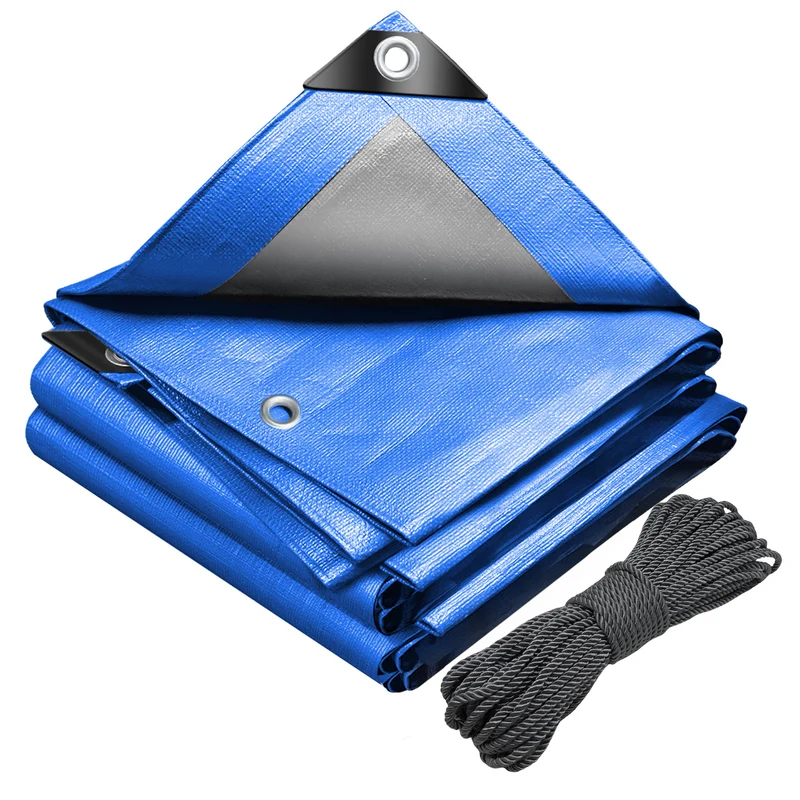 Bâche de Protection en Polyéthylène resistant et impermeable 180g/m² bleu 3x4m