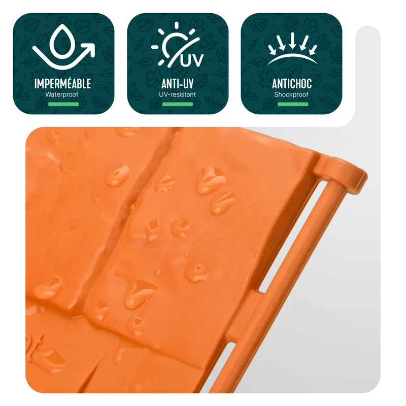 Lot de 140 pcs Bordure de jardin imitation pierre facile a installer 21.4m terracotta