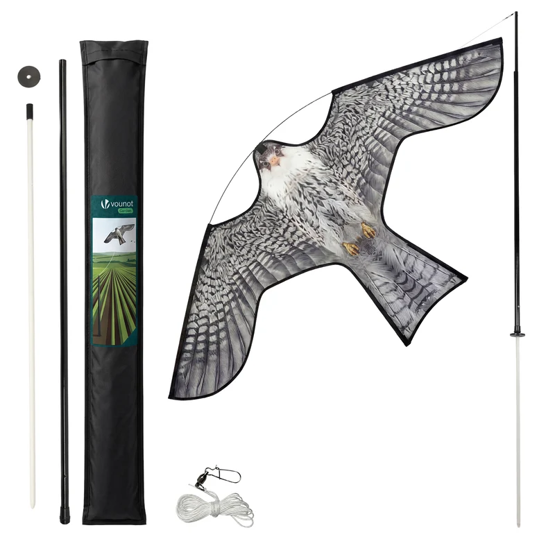 Cerf volant anti oiseaux effaroucheur avec mat Faucon modele A