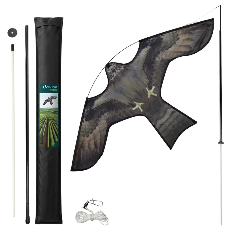 Cerf volant anti oiseaux effaroucheur avec mat Faucon modele F