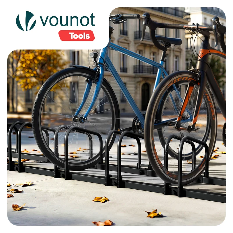 Ratelier range velo acier mural et sol 6 vélos Noir