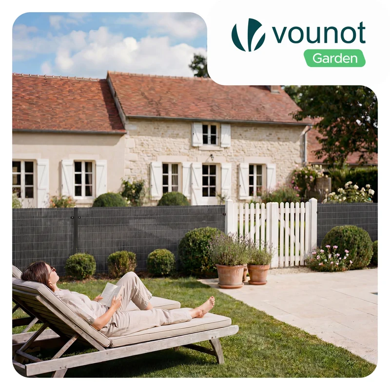 Clôture en canisse PVC 100x300cm Anthracite