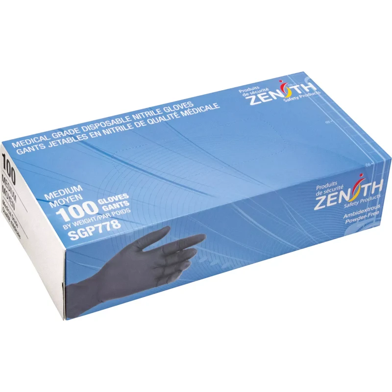 Zenith - Gants jetables de calibre médical résistants à la perforation