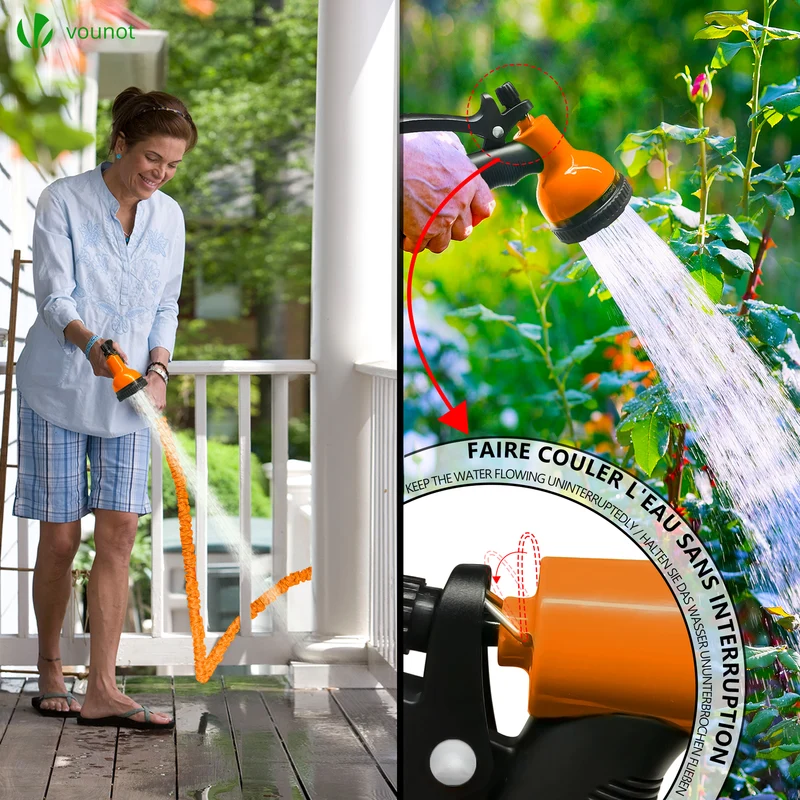 Tuyau d’Arrosage Extensible 30m avec Accessoires orange