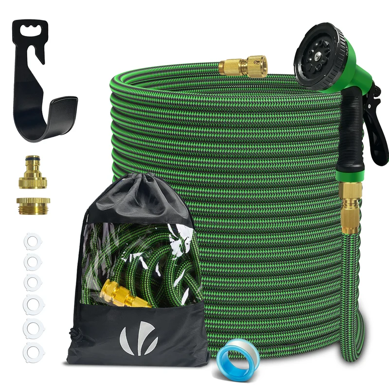 Tuyau d’Arrosage Extensible 30m Renforce avec Accessoires vert