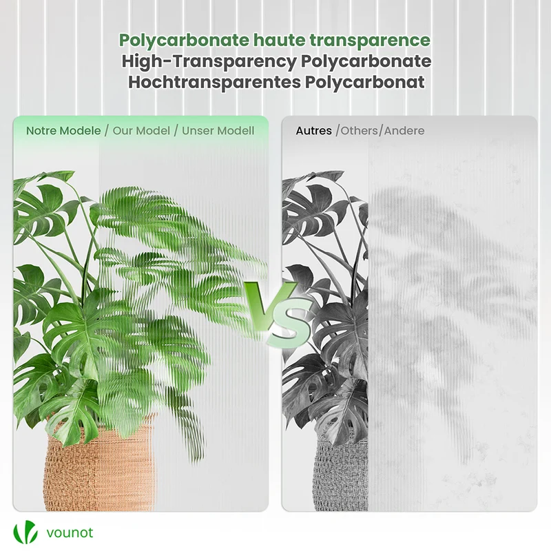 14 x Plaques de polycarbonate alveolaires transparent creux 4mm 121x60.5cm