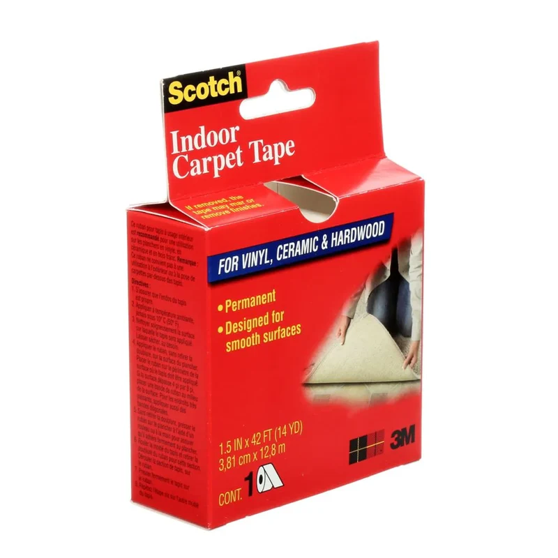 Scotch Ruban à double face pour tapis CT2010 Scotch®, transparent, 38,1 mm x 12,8 m (1,5 po x 42 pi)