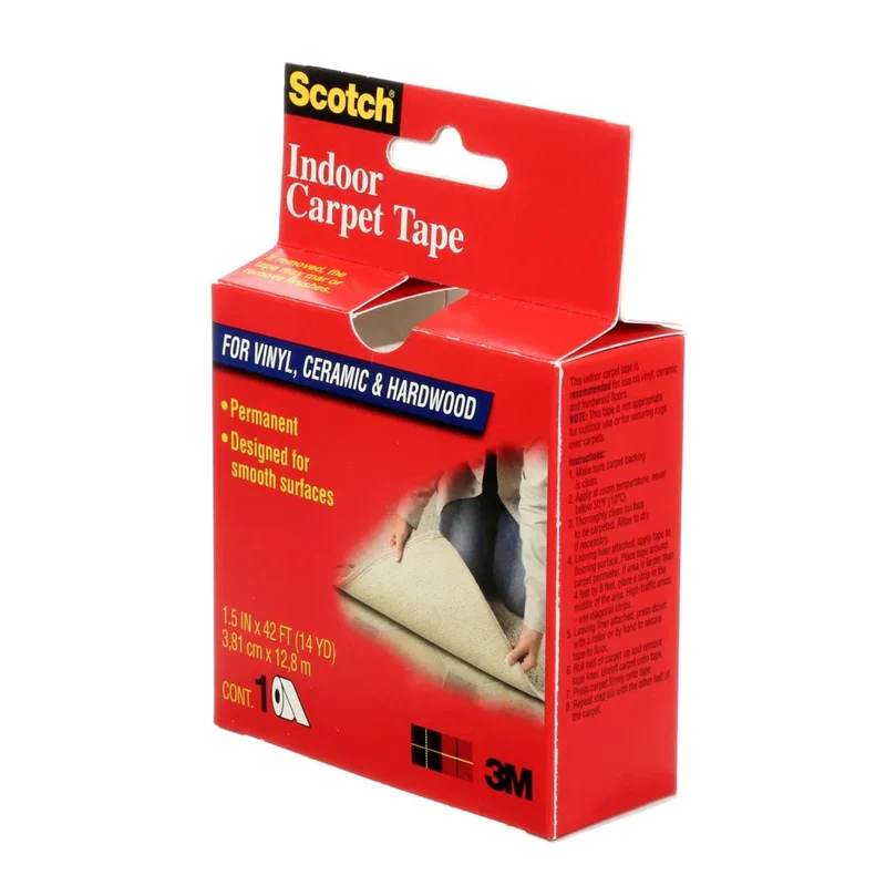 Scotch Ruban à double face pour tapis CT2010 Scotch®, transparent, 38,1 mm x 12,8 m (1,5 po x 42 pi)