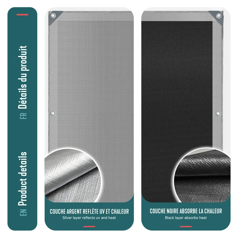 Bâche de Protection en Polyéthylène resistant et impermeable 180g/m² gris et noir 2x3m