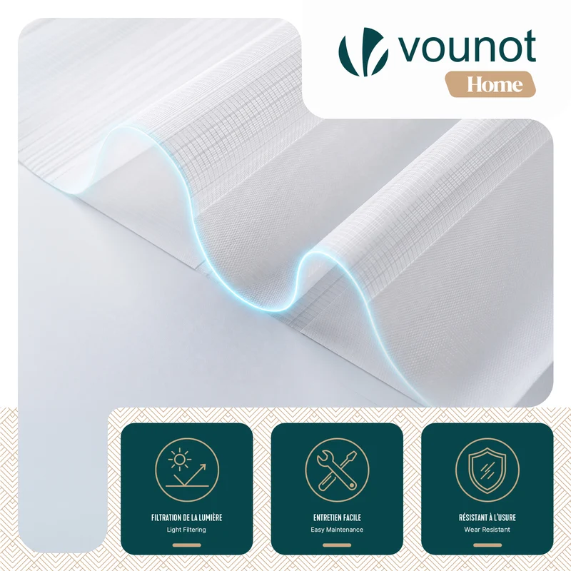 Store enrouleur jour nuit double 80x150cm Blanc