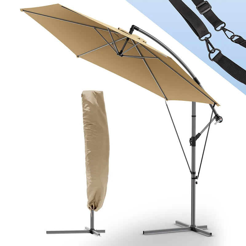 Parasol deporte 3M avec housse de protection et sangle de fixation Kaki