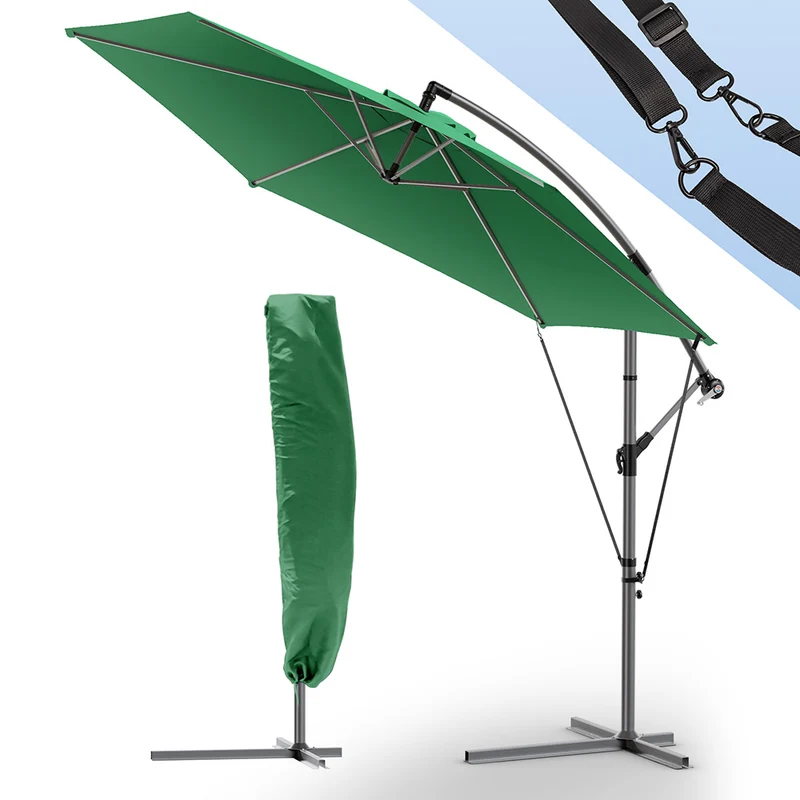 Parasol deporte 3M avec housse de protection et sangle de fixation Vert