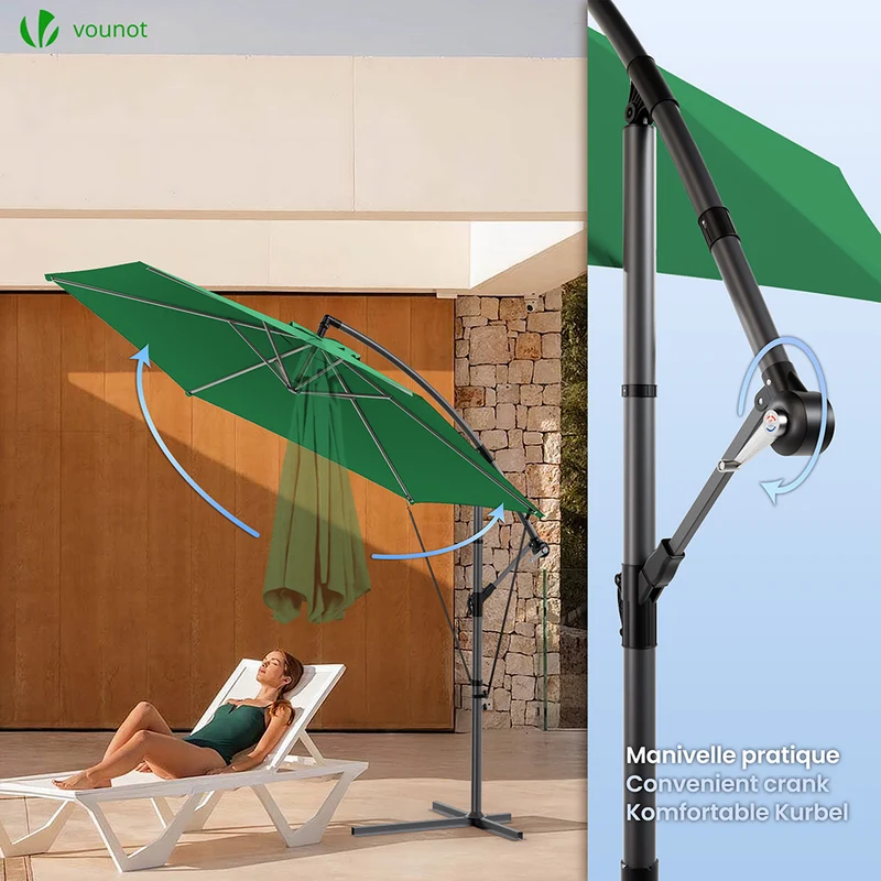 Parasol deporte 3M avec housse de protection et sangle de fixation Vert