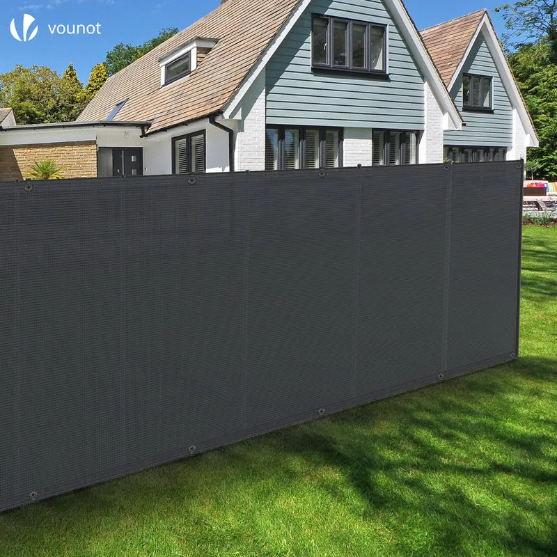 Brise vue occultant en HDPE 150g/m² 1.5x10m avec attaches de fixation anthracite