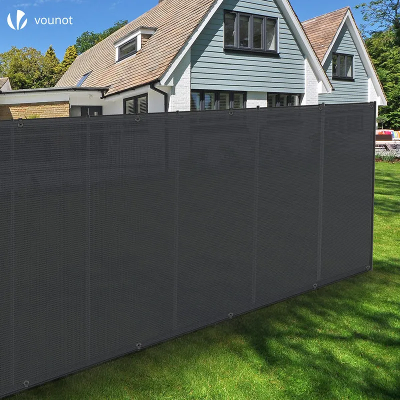 Brise vue occultant en HDPE 150g/m² 1.8x10m avec attaches de fixation anthracite