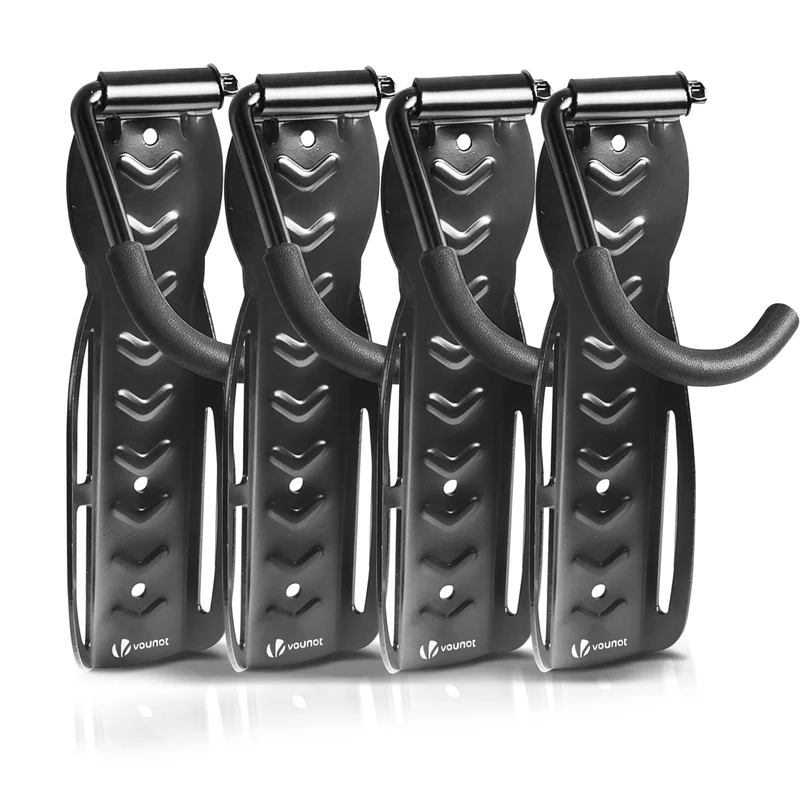 Lot de 4 supports de velo mural rangement suspendu noir