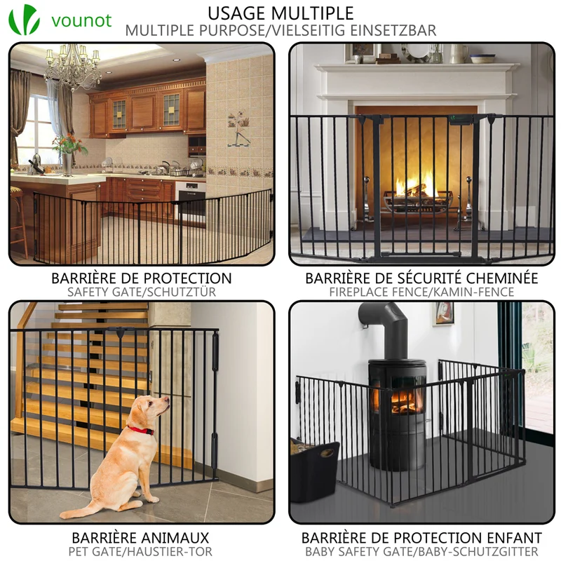 Barriere de securite Grande Version 3.6M 6 Panneaux noire