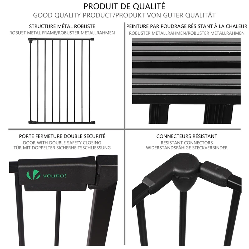 Barriere de securite Grande Version 3.6M 6 Panneaux noire