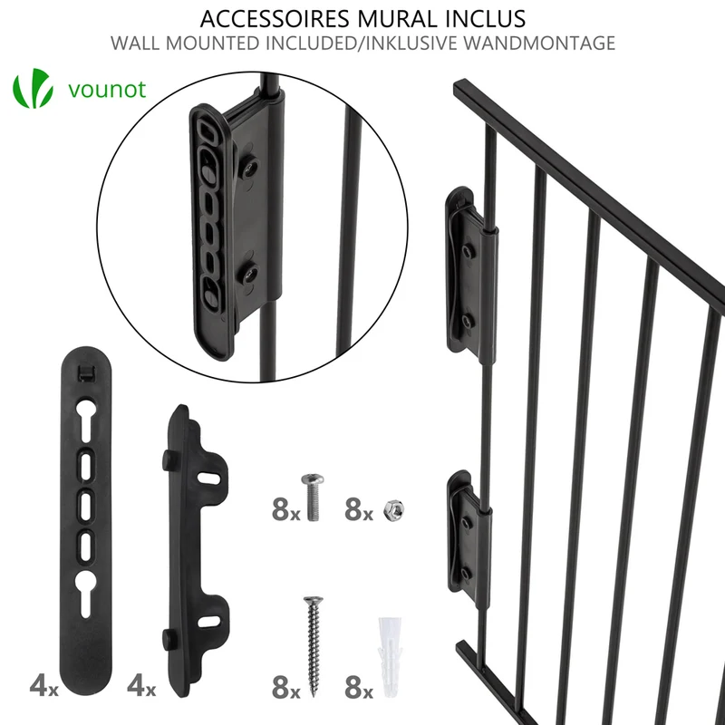 Barriere de securite Grande Version 3.6M 6 Panneaux noire