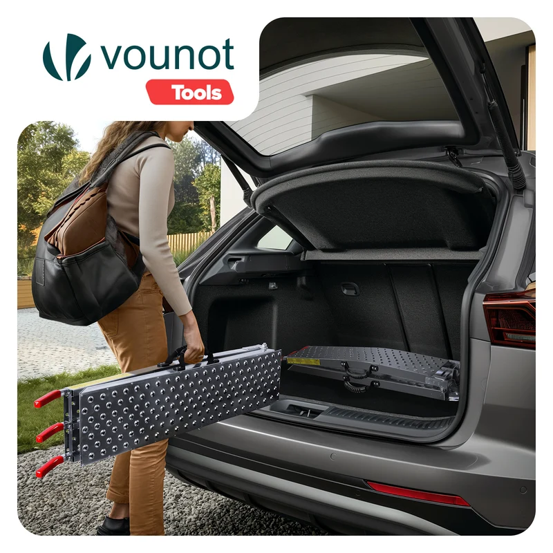 Rampe de chargement pliable Charge lourde antiderapant en acier galvanise 196cm