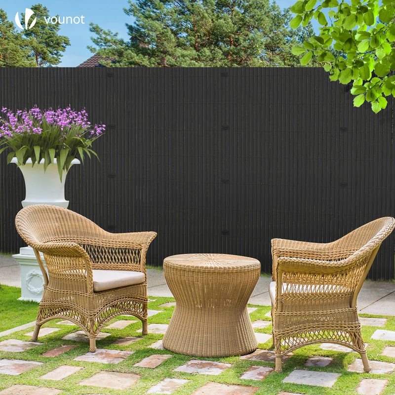 Canisse PVC brise vue renforce avec attaches de fixation 80x300cm gris