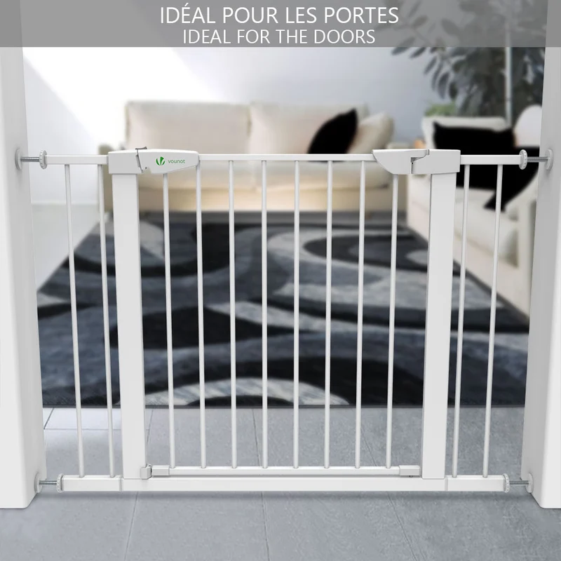 Barriere de Securite porte et escalier 100-108cm blanc pour animaux