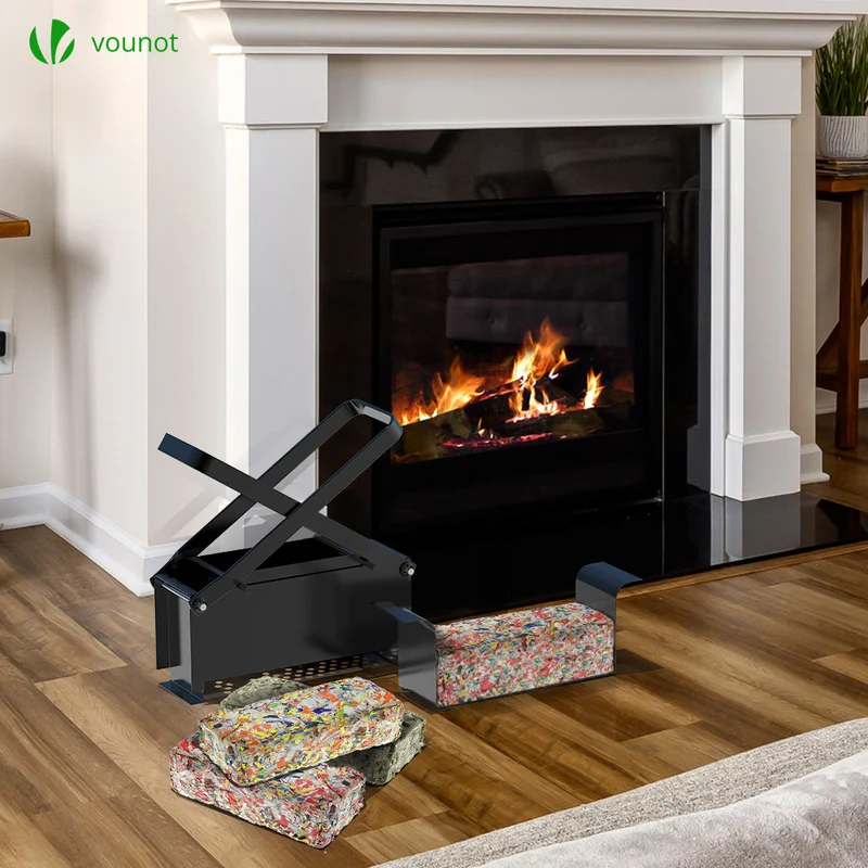 Presse briquette de papier compacteur en acier noir