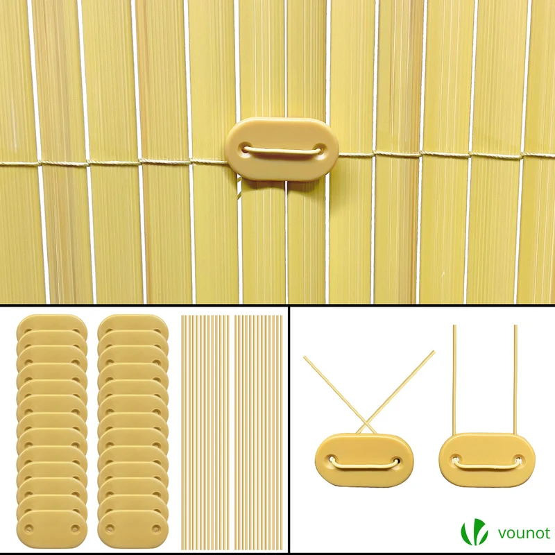 Canisse PVC brise vue renforce avec attaches de fixation 80x500cm beige