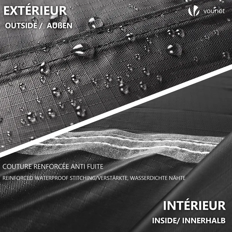 Housse salon de jardin bache de protection 420D 250x250x73cm noire