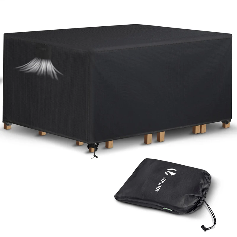 Housse salon de jardin bache de protection 420D 180x120x73cm noire