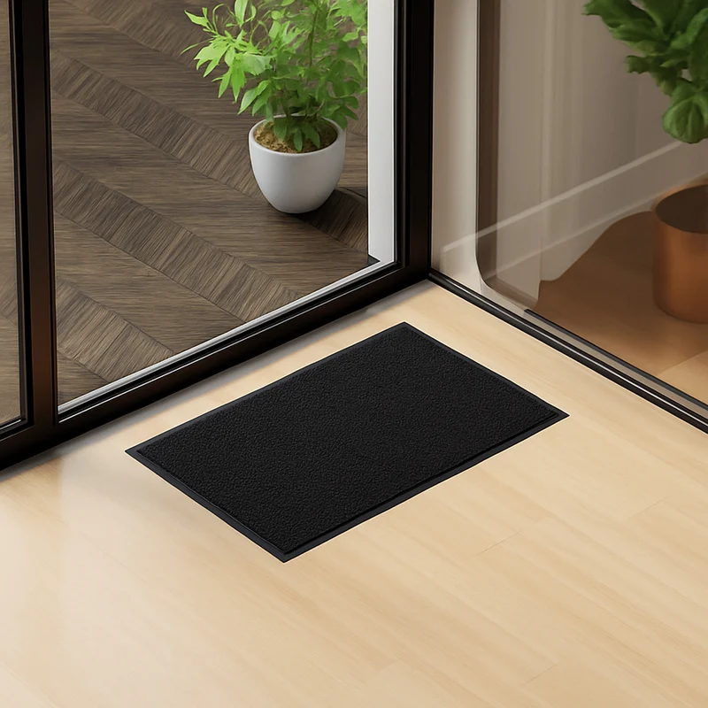 Tapis de porte paillasson 40x60cm Noir