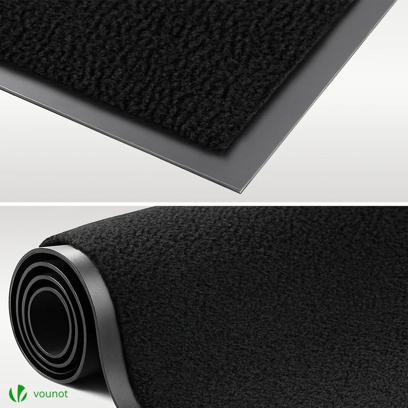 Tapis de porte paillasson 40x60cm Noir