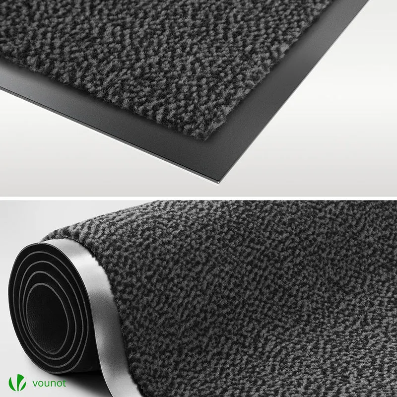 Tapis de porte paillasson 40x60cm Gris-Noir